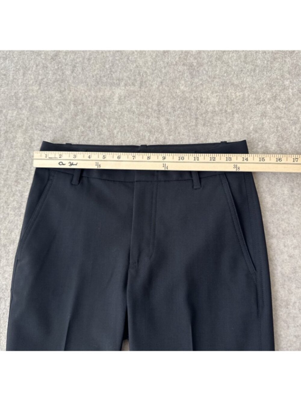 Vince Tapered Wool Dress Pants Womens 0 Black Ankle Length - Picture 6 of 16